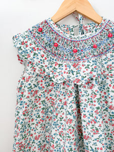 ** SECONDS SALE ** The hand smocked CLARA dress - Green floral