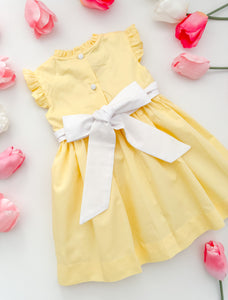 The hand smocked IRIS dress - Yellow