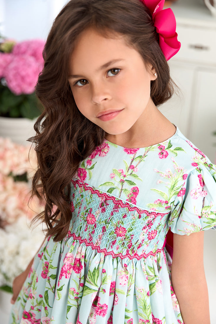 The hand smocked BELLA dress - Floral