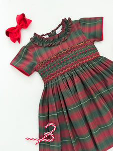 The hand smocked AMANDA dress - Holidays Edition