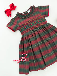 The hand smocked AMANDA dress - Holidays Edition