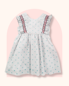 The hand smocked JULIETTE dress - floral mint