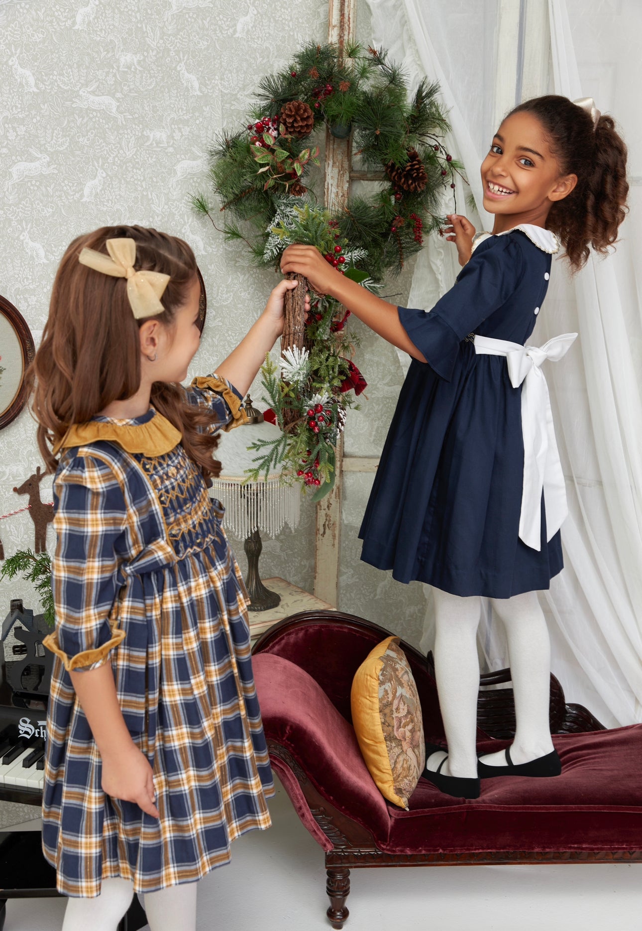 ** SOLD OUT ** The hand smocked FLORENCE dress - Navy