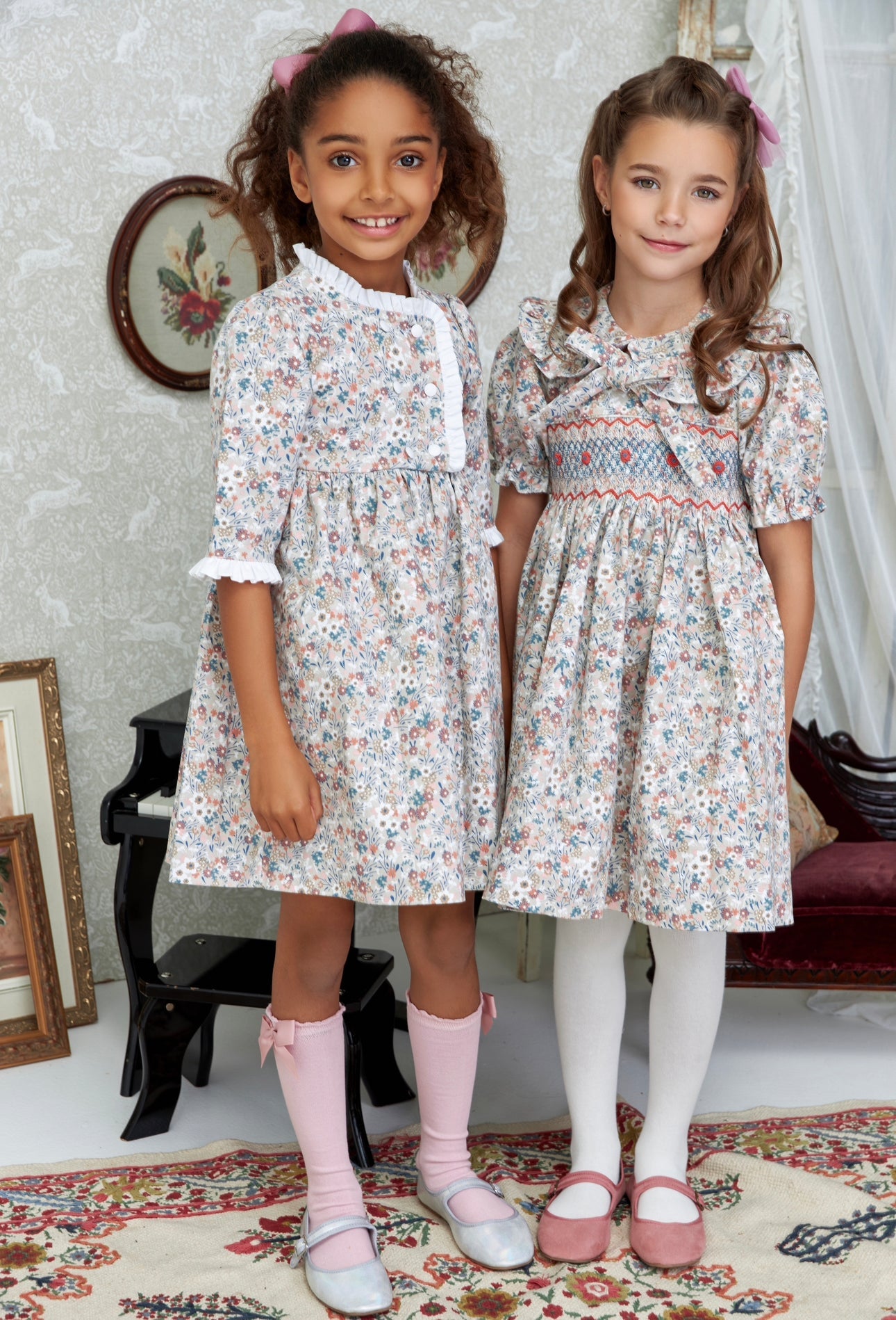 ** SECONDS SALE ** The hand smocked GABRIELLA dress - Floral