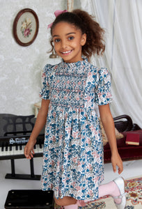 The hand smocked ROMANE dress - Floral