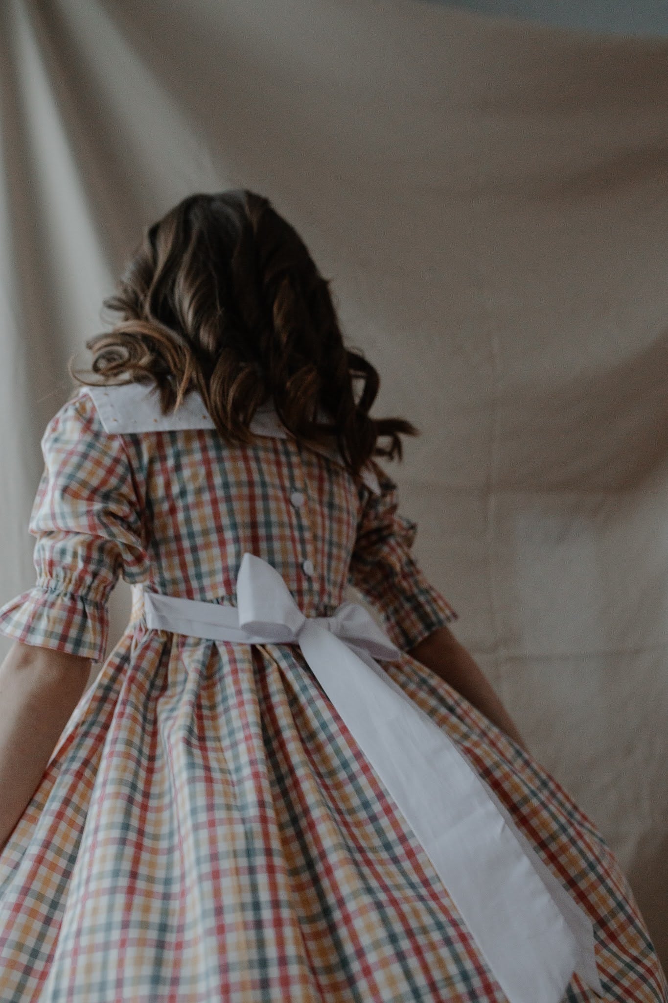 The hand smocked VICTORIA dress - checkered yellow