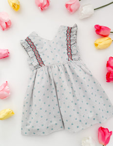 The hand smocked JULIETTE dress - floral mint
