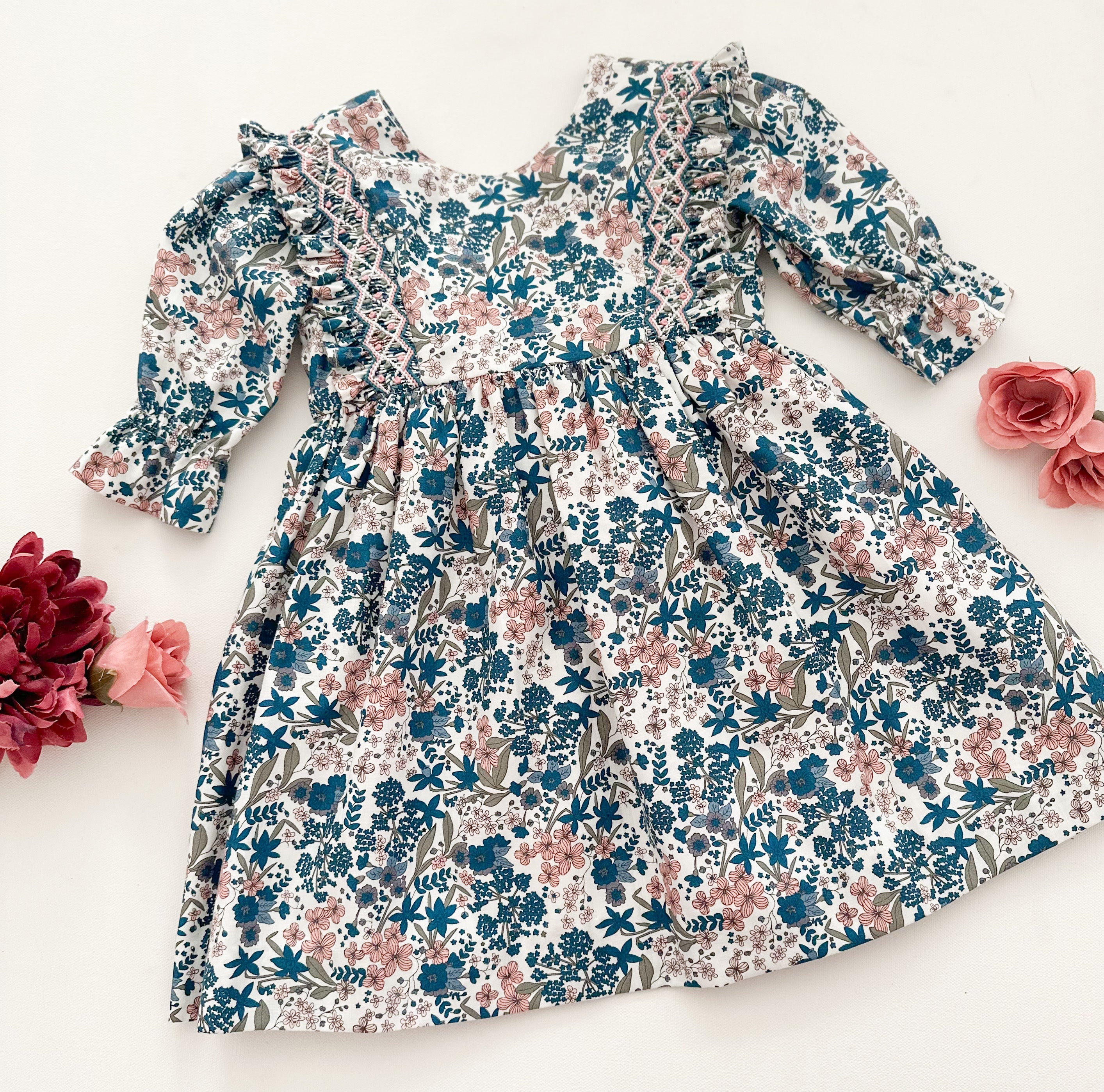 The hand smocked JANE dress - Floral