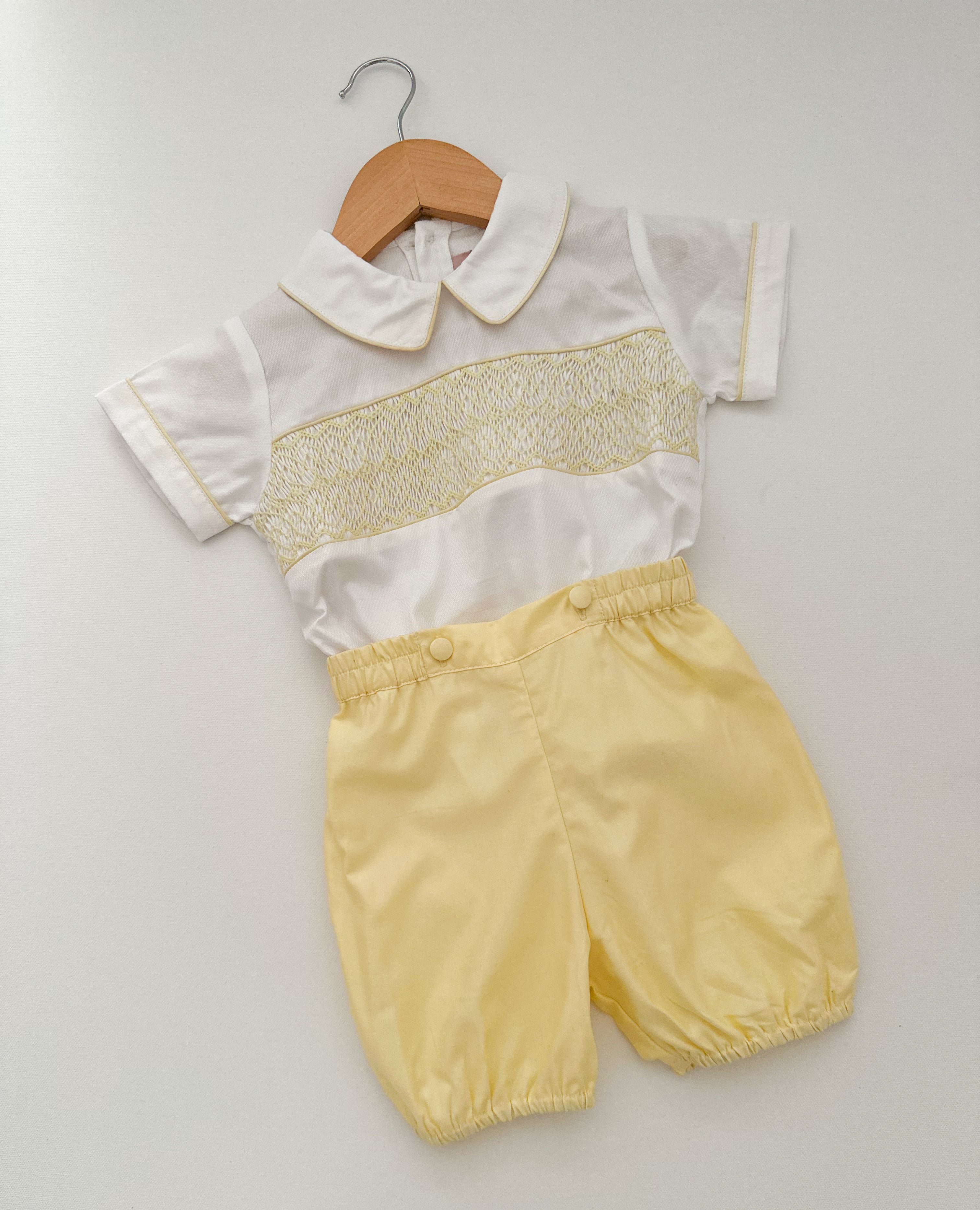 * PREORDER * The hand smocked ADAM set - Yellow