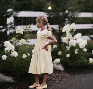 The hand smocked GRACE dress - in yellow