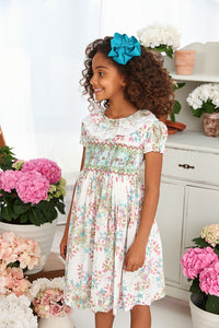 The hand smocked ALIA dress - Floral