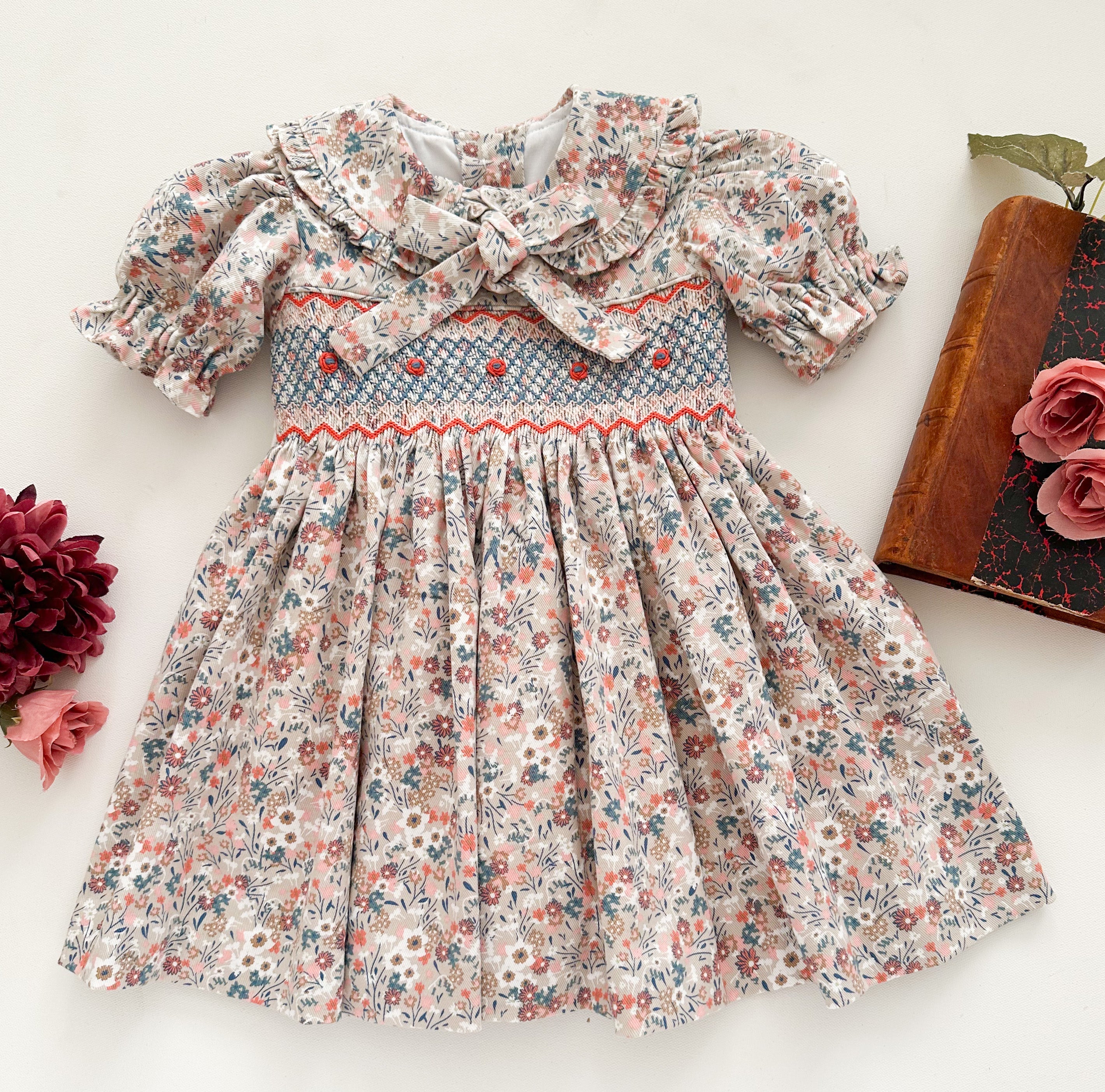 ** SECONDS SALE ** The hand smocked GABRIELLA dress - Floral