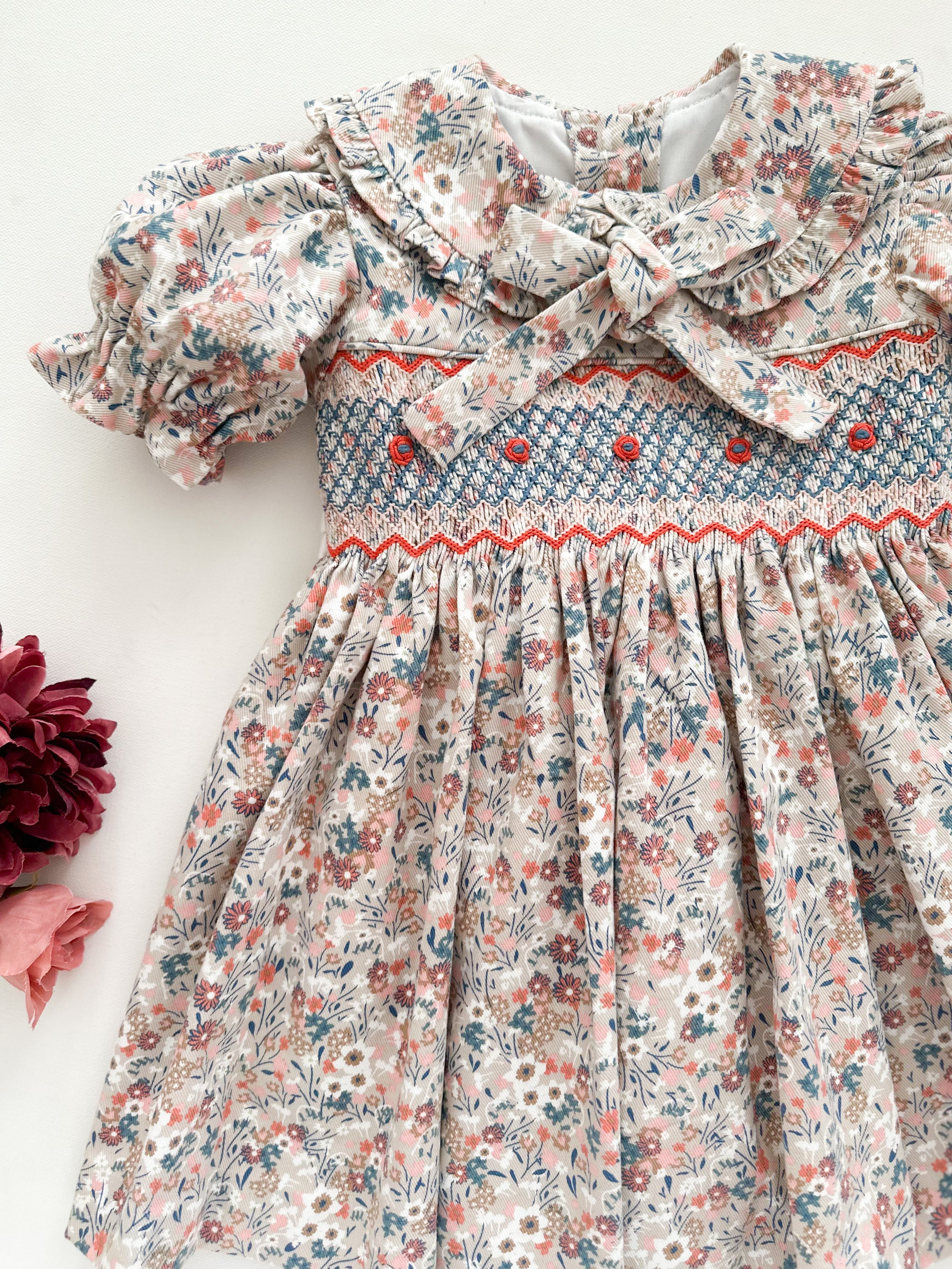 ** SECONDS SALE ** The hand smocked GABRIELLA dress - Floral