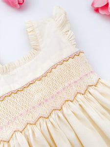 The hand smocked MAËVA dress - Ivory