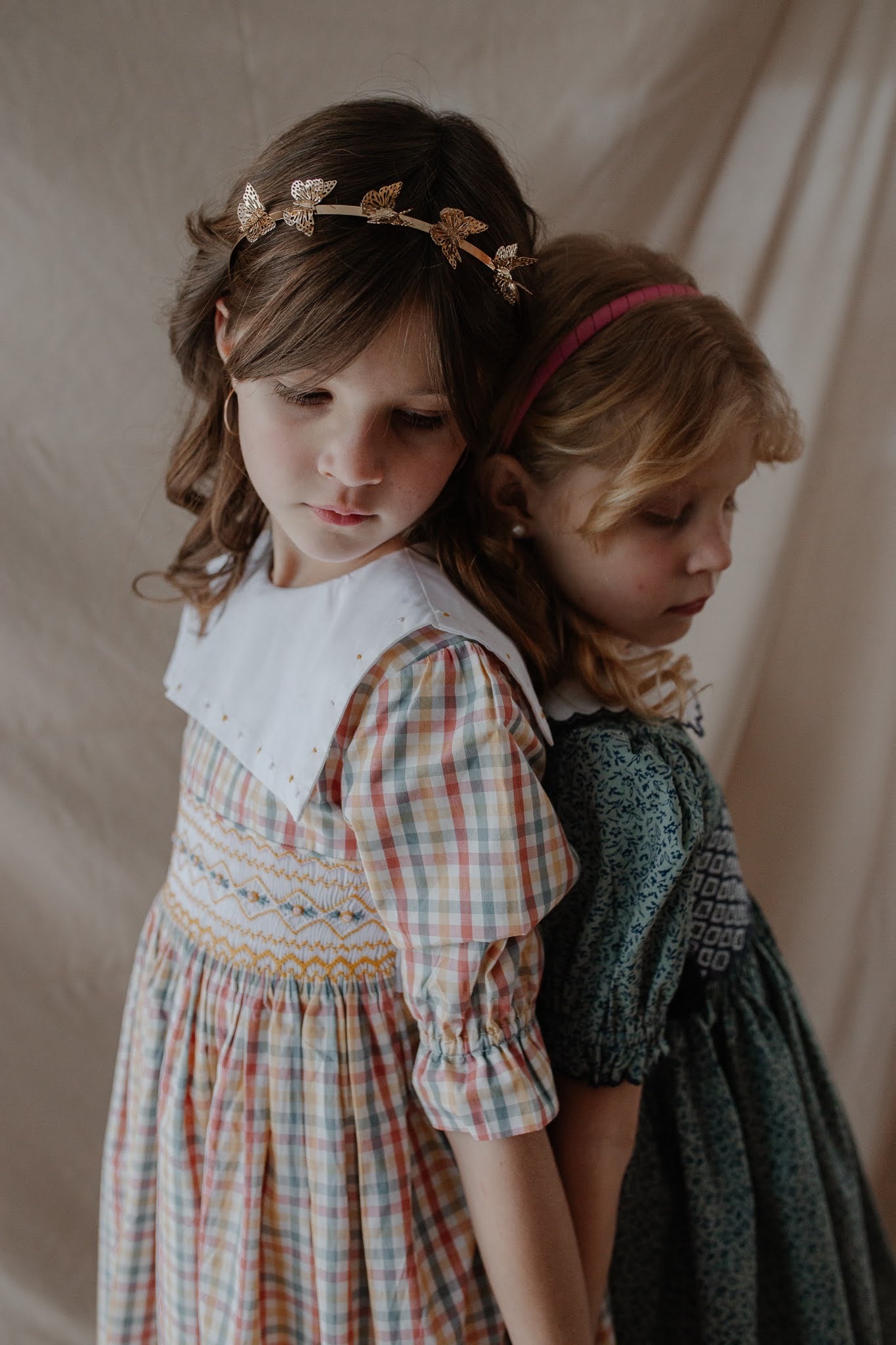 The hand smocked VICTORIA dress - checkered yellow