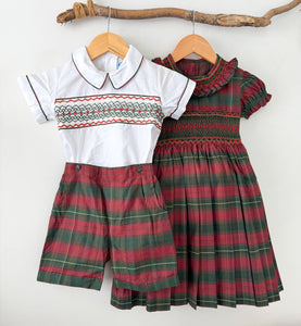 *SECONDS SALE* The hand smocked ALANIS dress - Holidays Edition