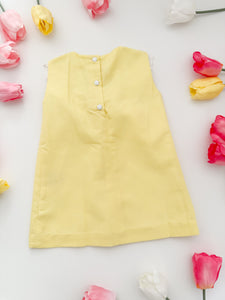 The hand embroidered ALICIA dress - yellow