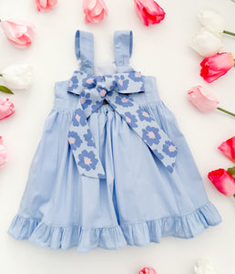 The hand smocked CATALINA dress - BLUE