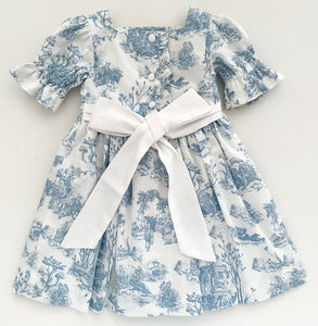 The hand smocked EMILIE dress - Toile De Jouy