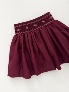 The hand smocked CALISTA set - Burgundy