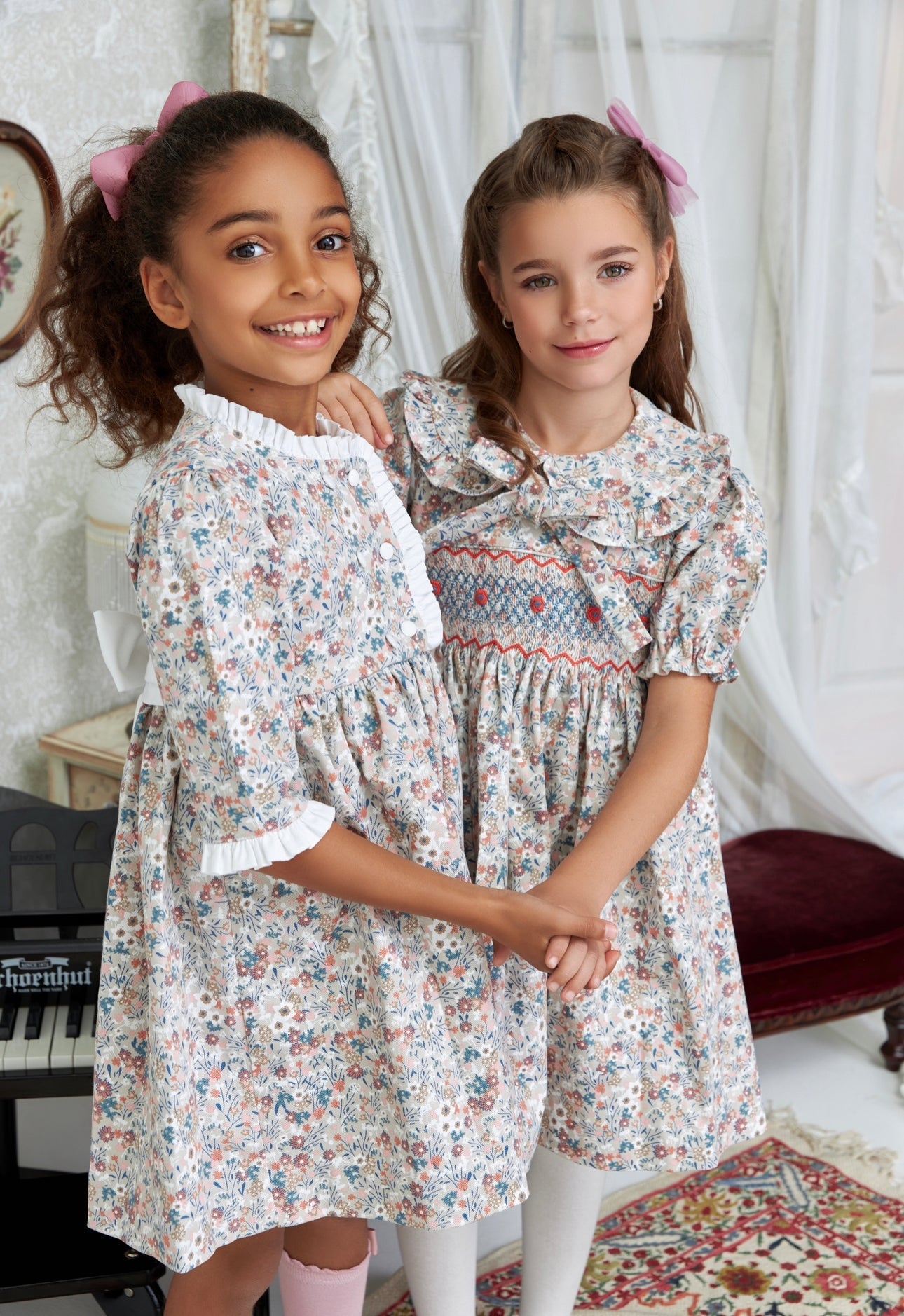 ** SECONDS SALE ** The hand smocked GABRIELLA dress - Floral