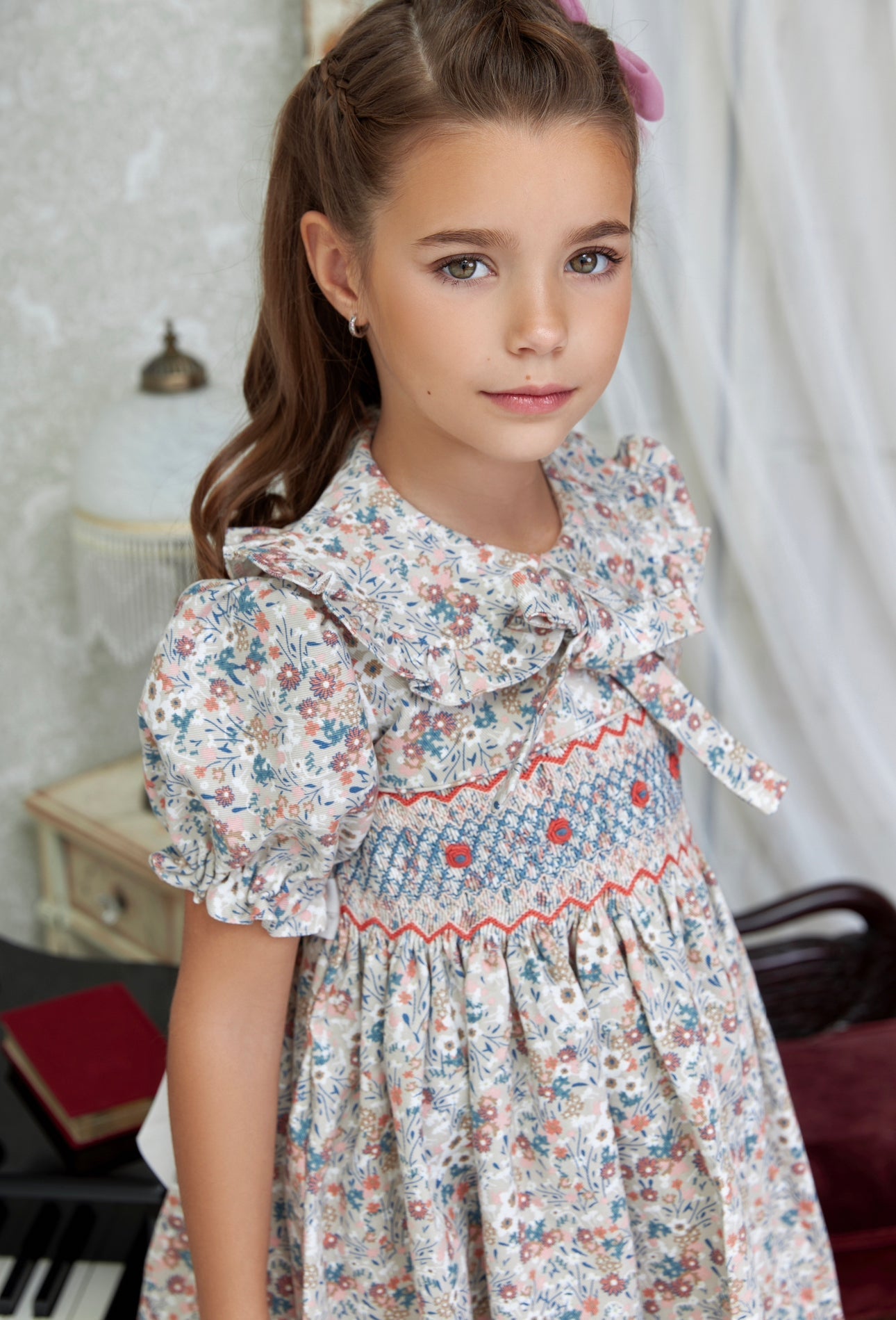 ** SECONDS SALE ** The hand smocked GABRIELLA dress - Floral