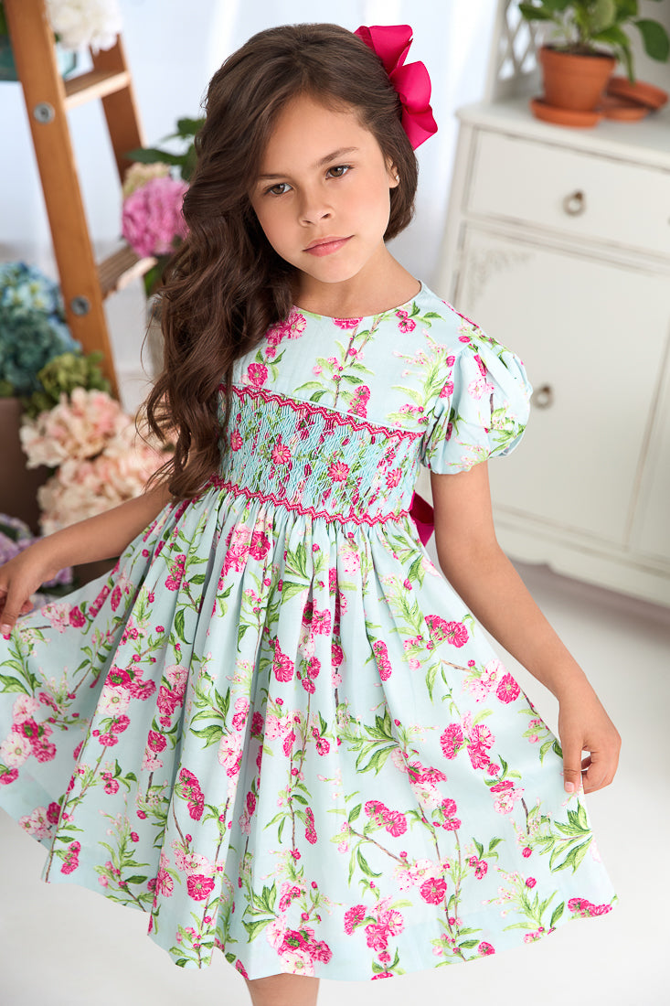 The hand smocked BELLA dress - Floral