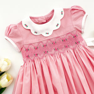 The hand smocked GRACE dress - Pink