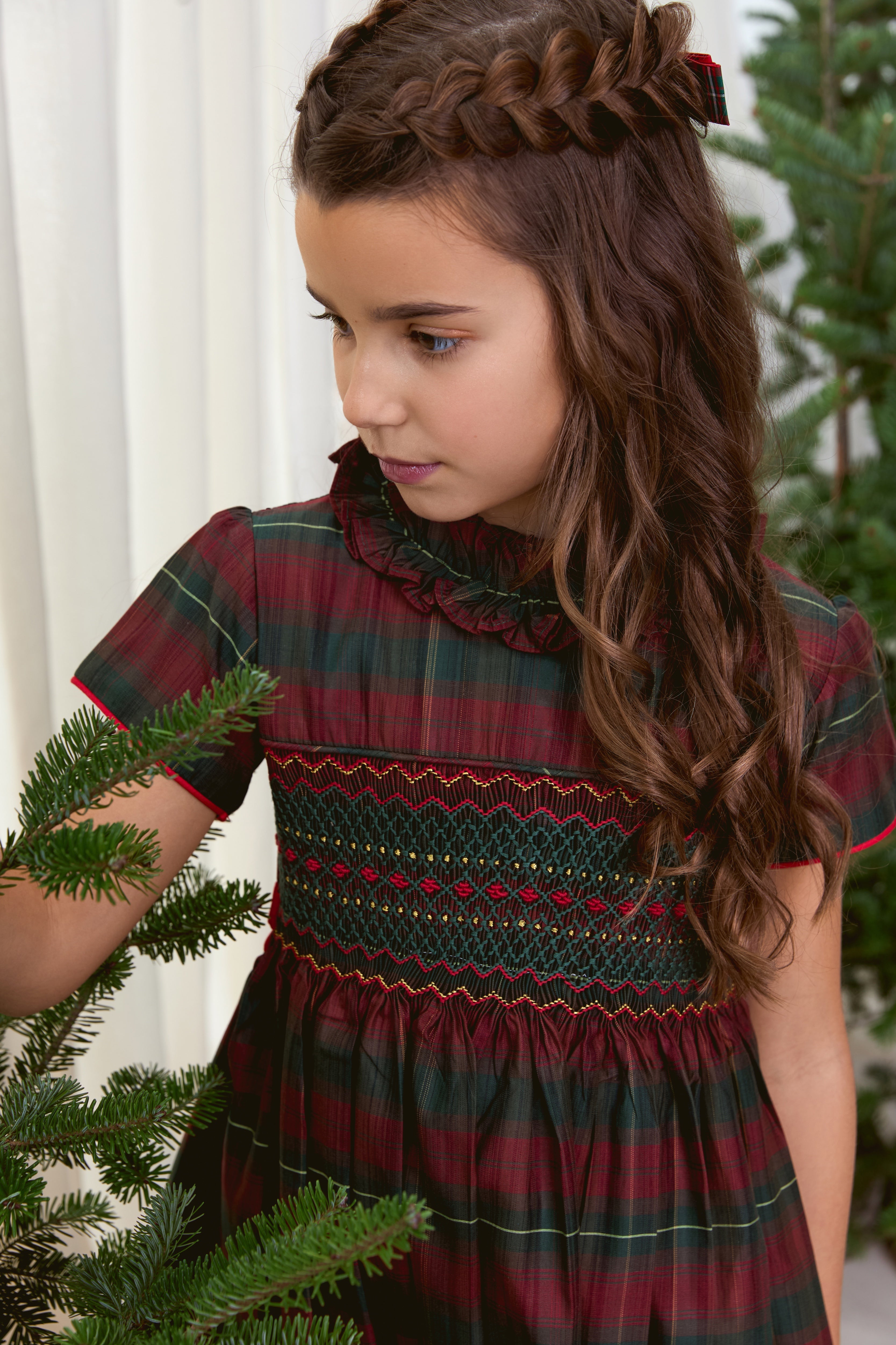 The hand smocked AMANDA dress - Holidays Edition