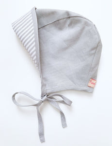 ** SECONDS SALE ** Cotton Bonnet - Grey (Unisex)