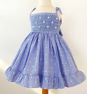 ** SECONDS SALE ** The hand smocked AVA dress (Sample)