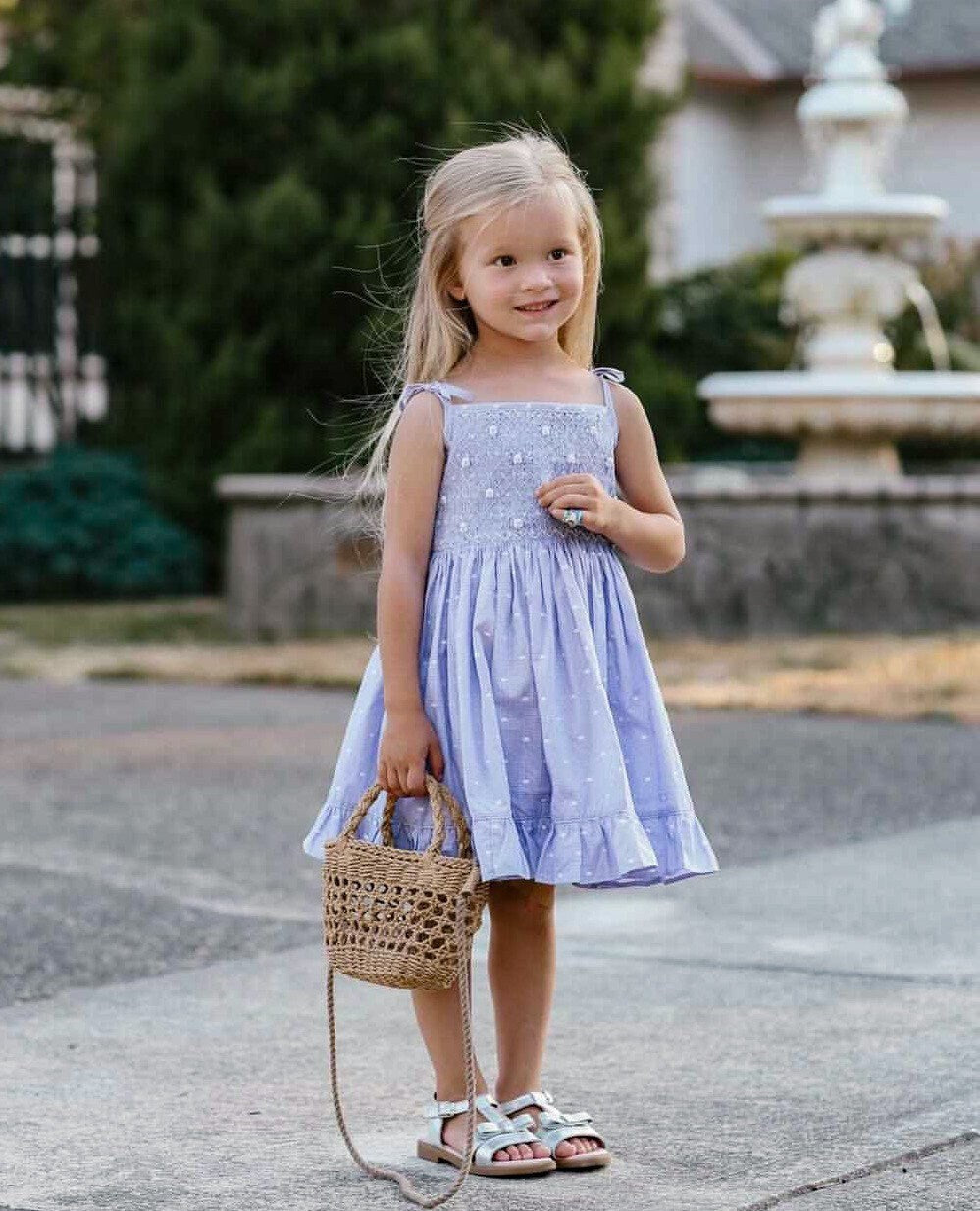 ** SECONDS SALE ** The hand smocked AVA dress (Sample)