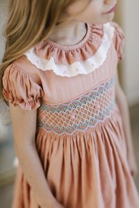 ** SECONDS SALE** The hand smocked ALIA dress - Pink Rosewood