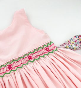 ** SECONDS SALE** The hand smocked ARIAL dress - In pink/liberty