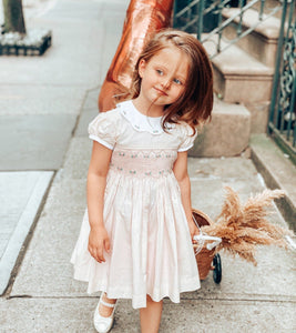 ** SECONDS SALE ** The hand smocked GRACE dress - Light pink (Sample)