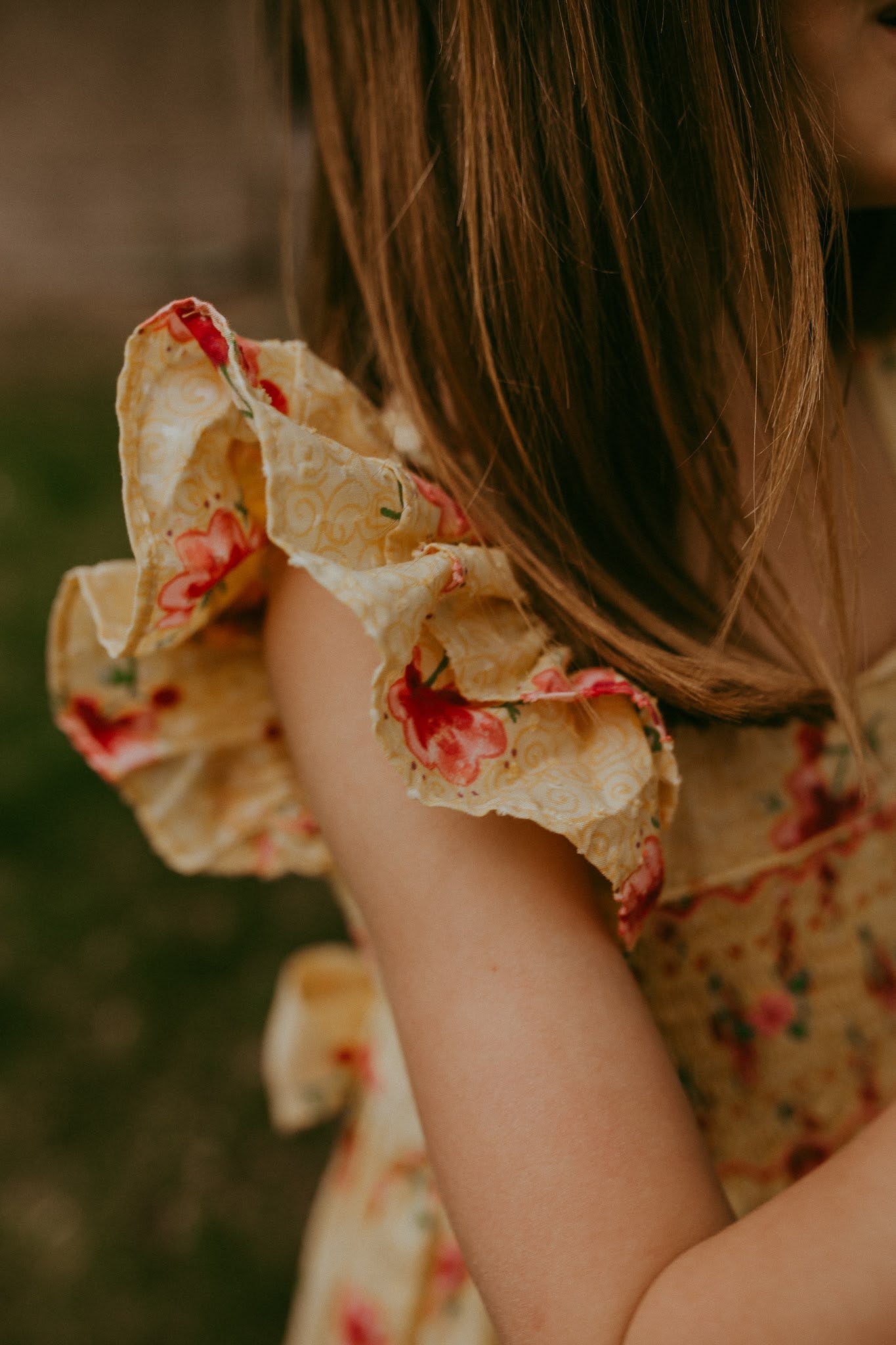 The hand smocked FIONA dress - Floral Yellow