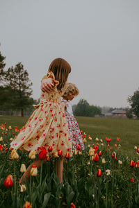 The hand smocked FIONA dress - Floral Yellow