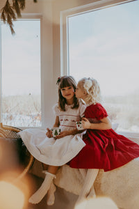 ** SECONDS SALE ** The hand smocked LUDIVINE dress - Red