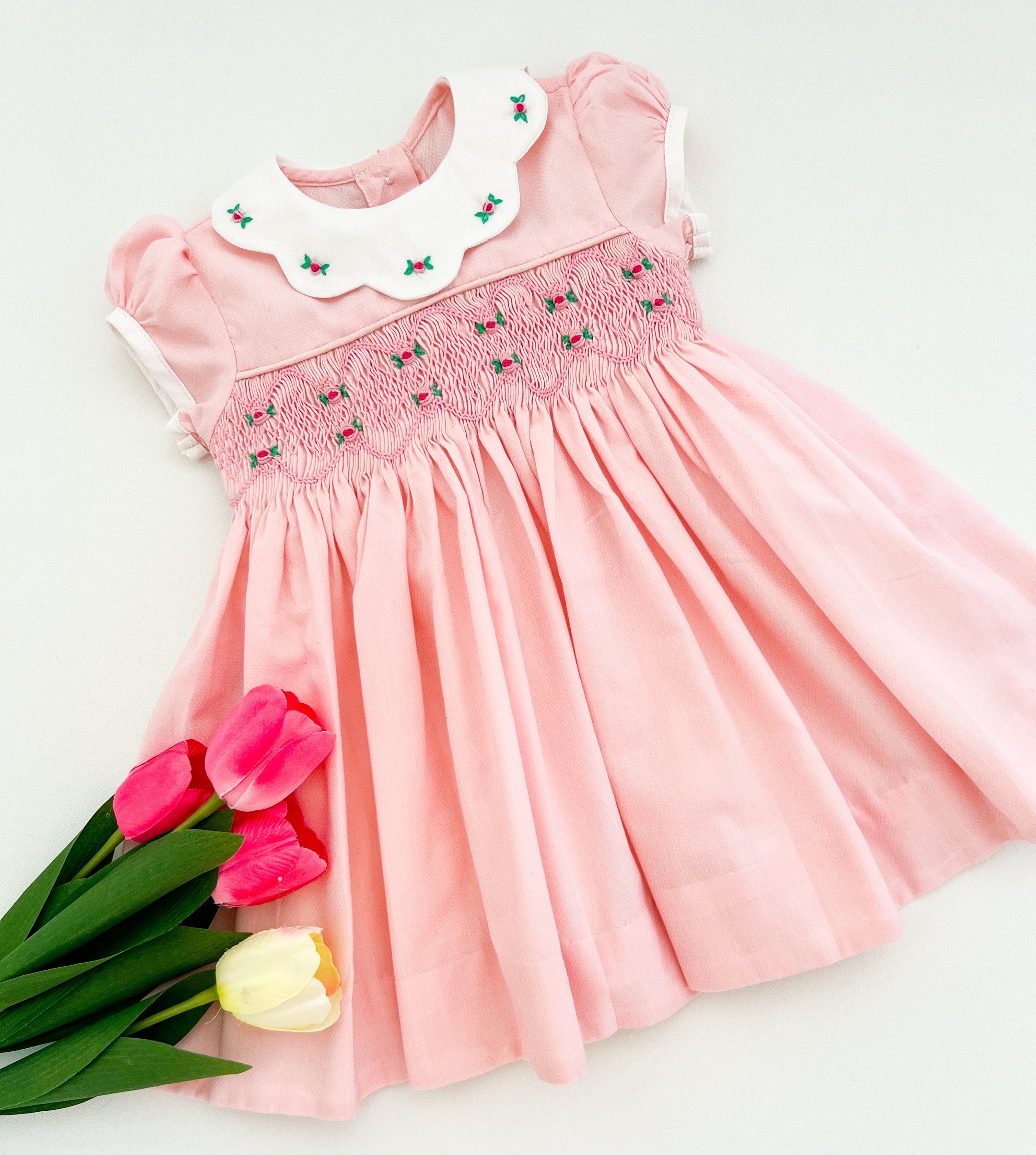 ** SECONDS SALE** The hand smocked GRACE dress - Pink