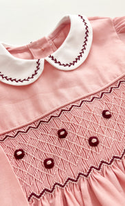 ** SECONDS SALE** The hand smocked ANNE dress - Pink