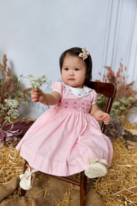 ** SECONDS SALE** The hand smocked GRACE dress - Pink