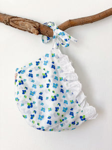 Cotton Bonnet - Floral blue
