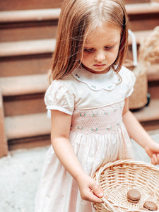 The hand smocked GRACE dress - in blue