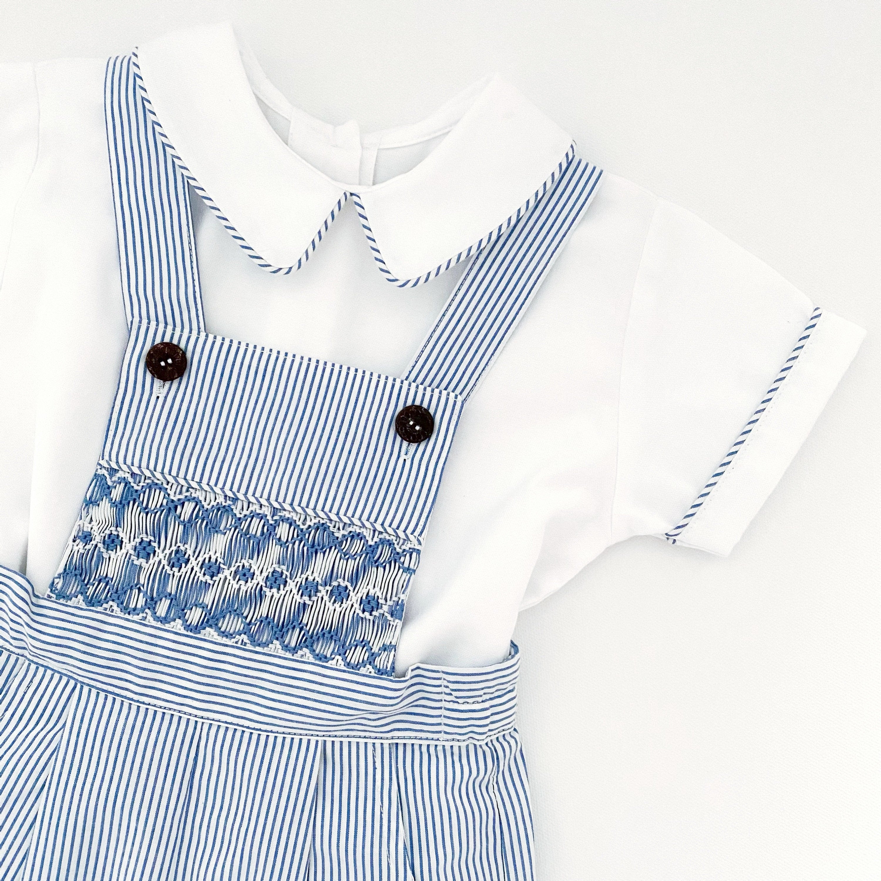 The hand smocked JOSEPH - Blue