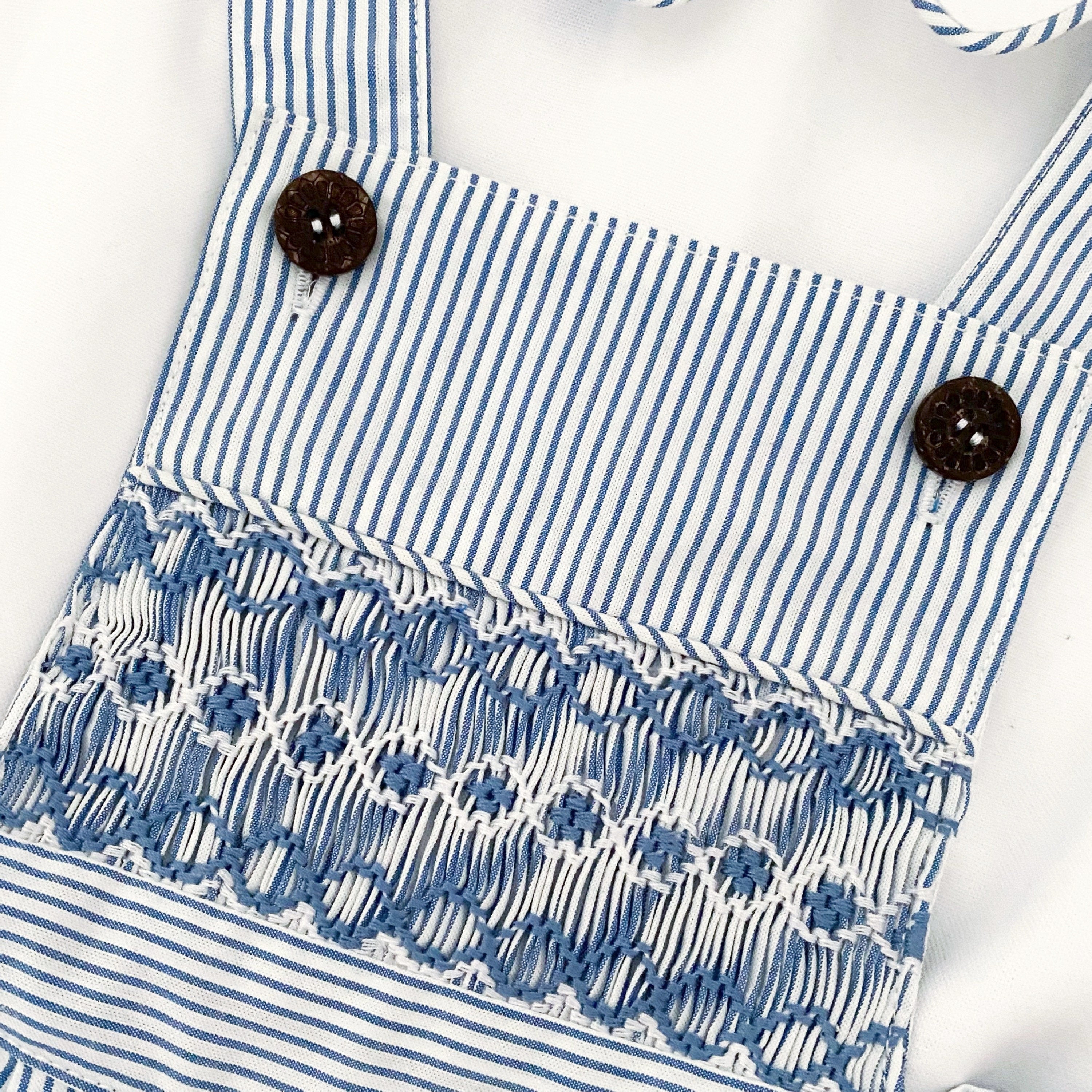 The hand smocked JOSEPH - Blue