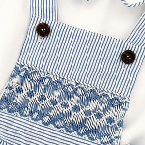 The hand smocked JOSEPH - Blue