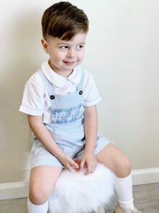 The hand smocked JOSEPH - Blue