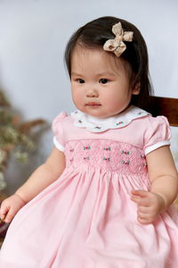 The hand smocked GRACE dress - Pink
