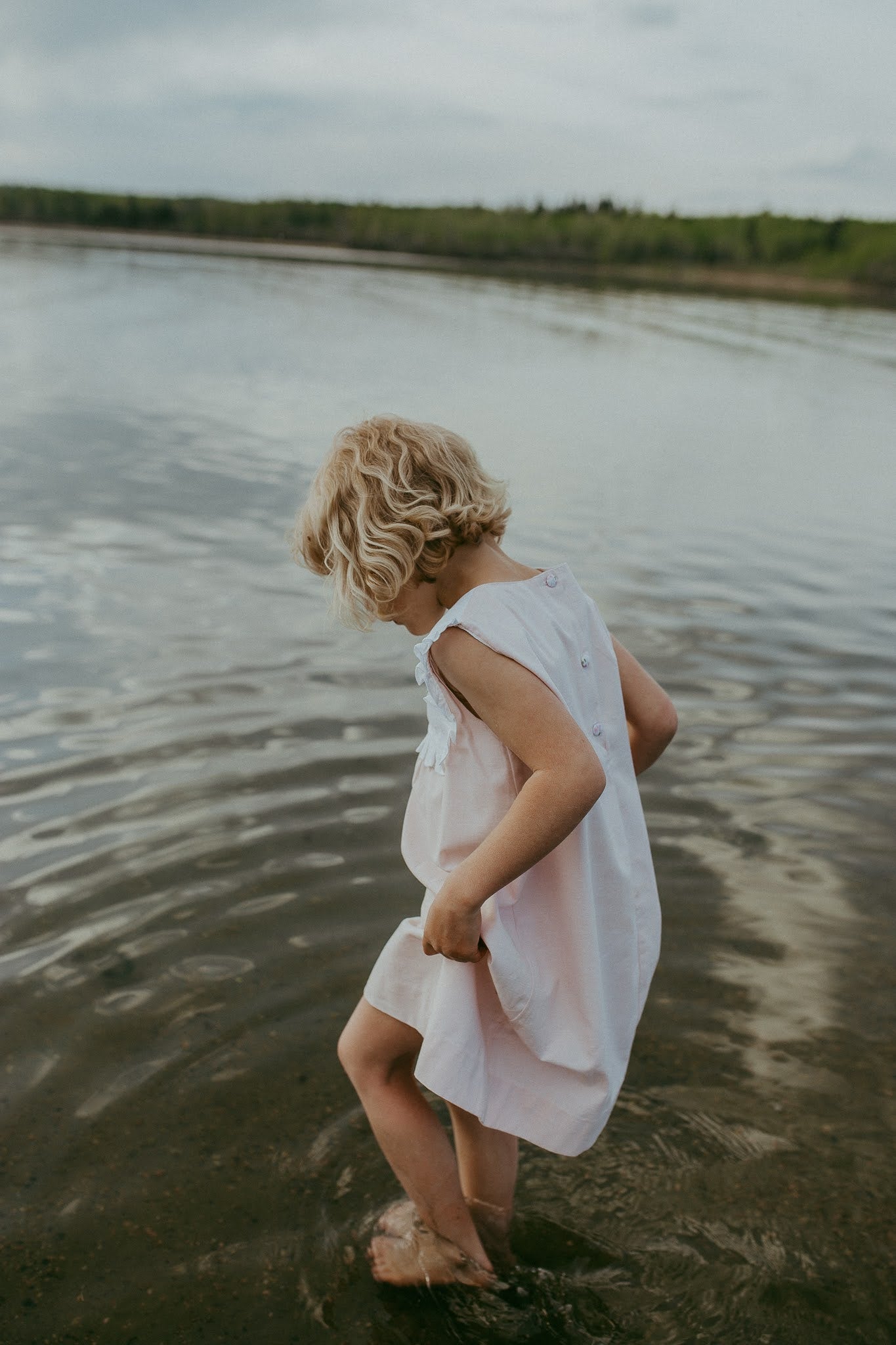 *SECONDS SALE* The hand embroidered ALICIA dress - in light pink