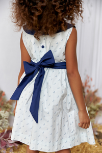 The hand smocked TESSA dress - Sailor